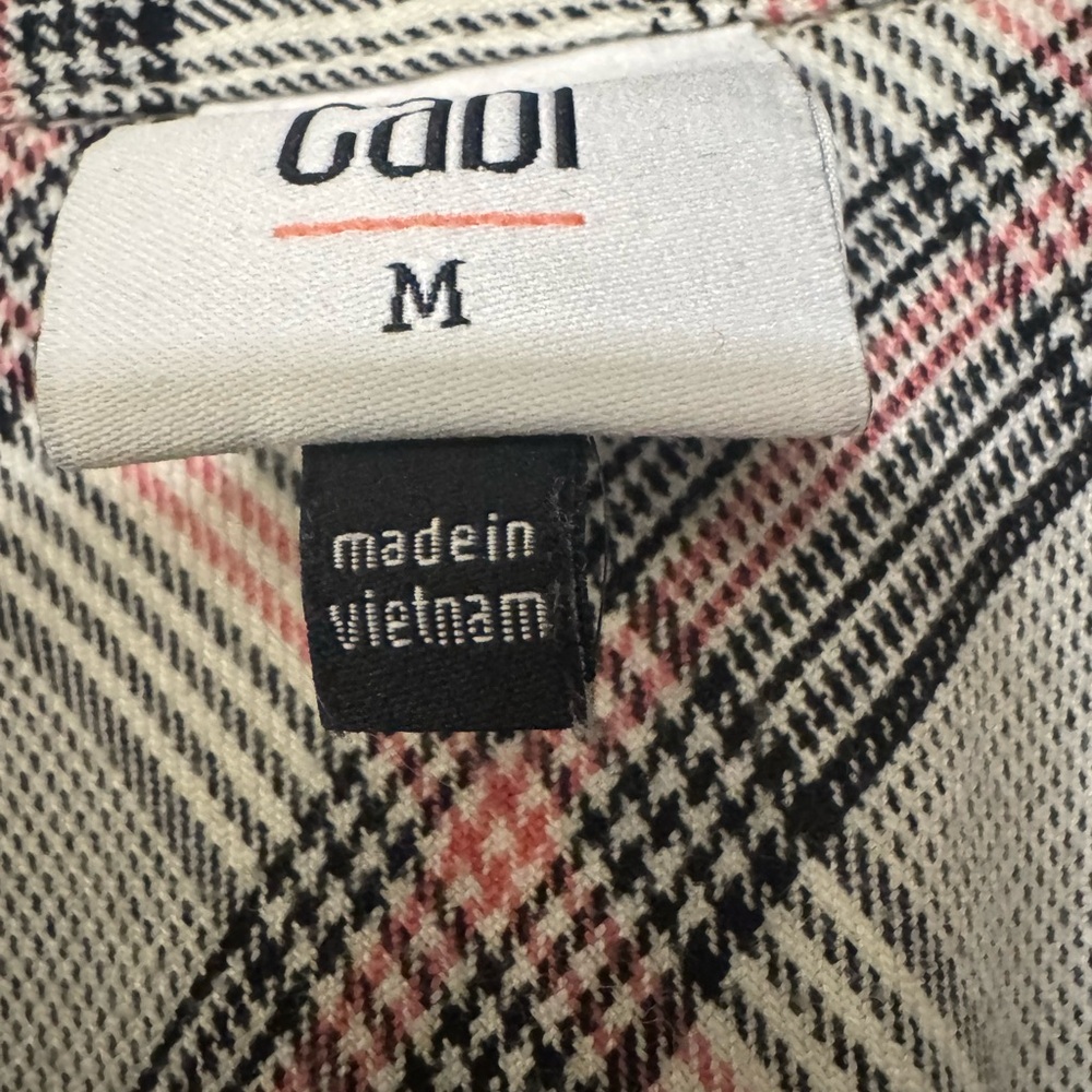 CAbi Gray and Pink Plaid Shirt - Picture 2 of 2